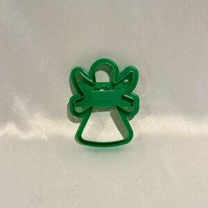 Vintage Wilton Cookie Cutter Angel Green Christmas Holiday 4” H
